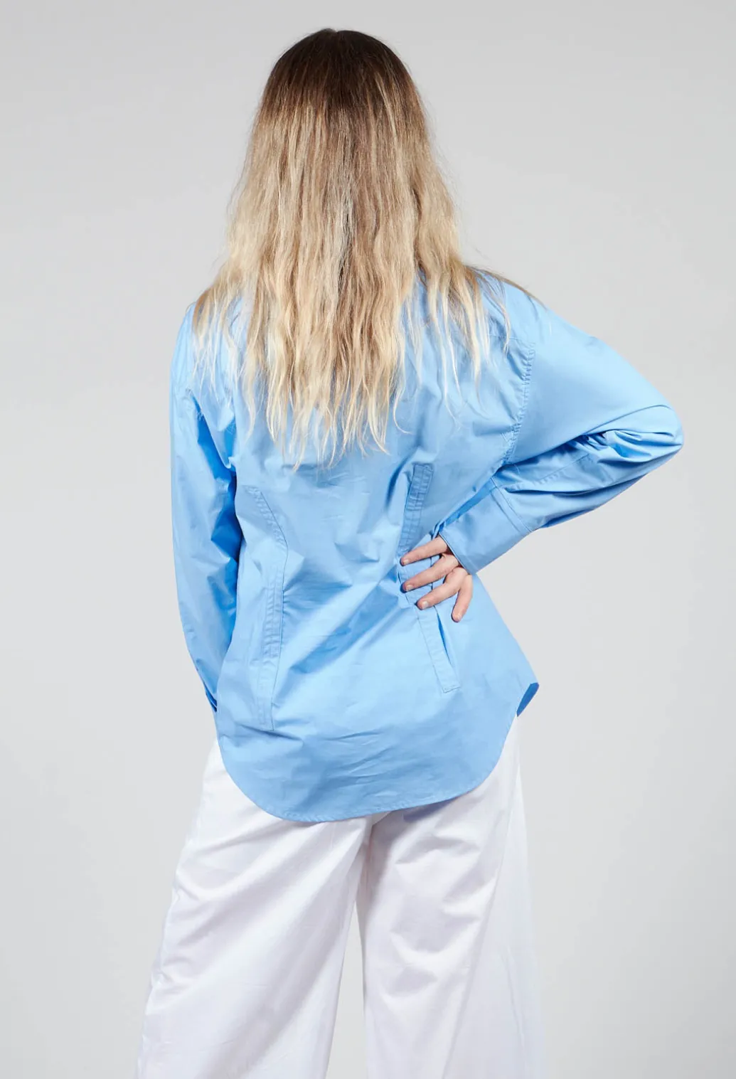 Shirt Poecillia in Celeste