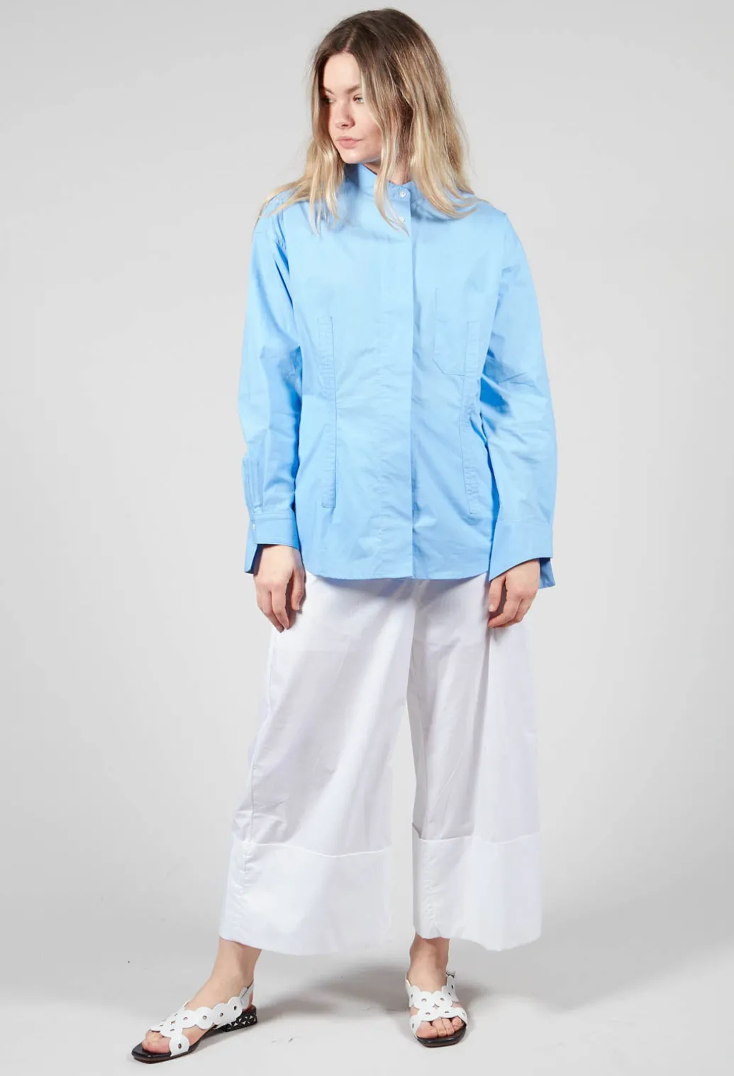 Shirt Poecillia in Celeste