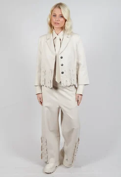 Shirt with Tie in Sandshell