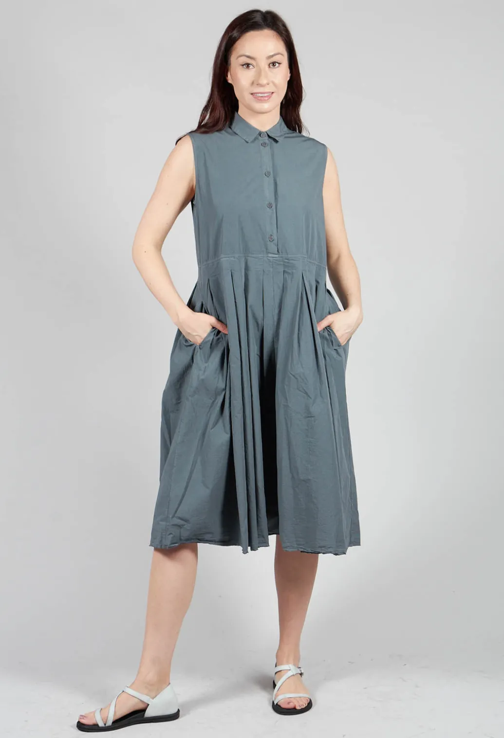 Shirtwaist Dress in Asfalto