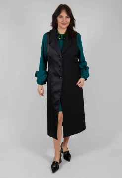 Short Shift Dress with Embellished Sleeves in Ottanio