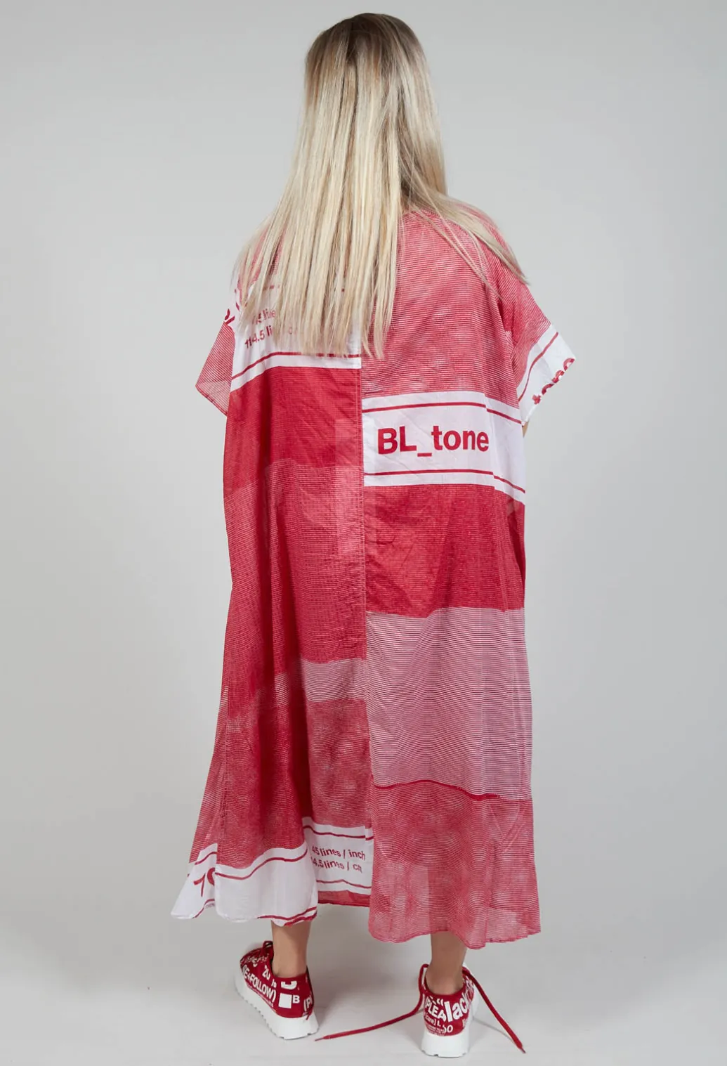Short Sleeve Cotton Dress in Chili Print