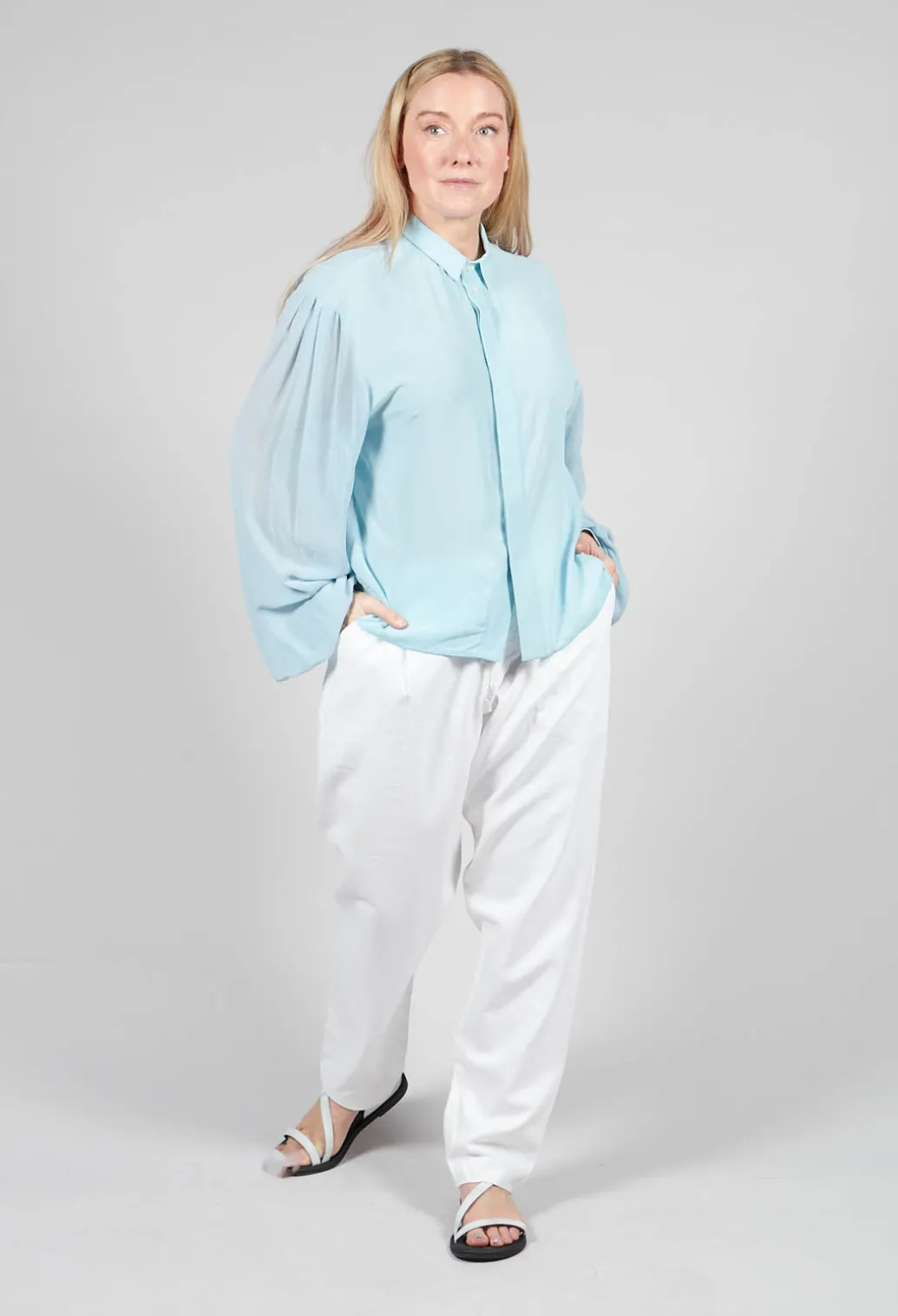 Silk Blouse in Mint