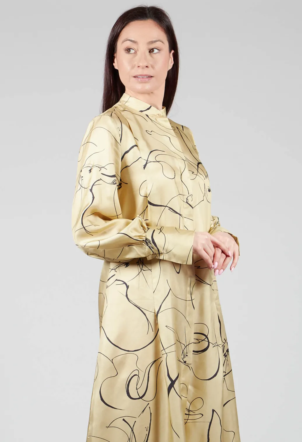 Silk Chemiser Dress in Rabbit Print