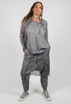 Silk Shirt Dress in Pencil Cloud