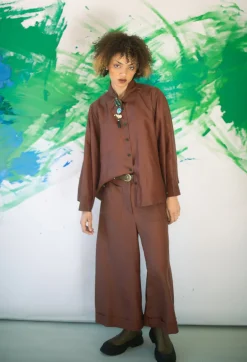 Silk Shirt in Copper