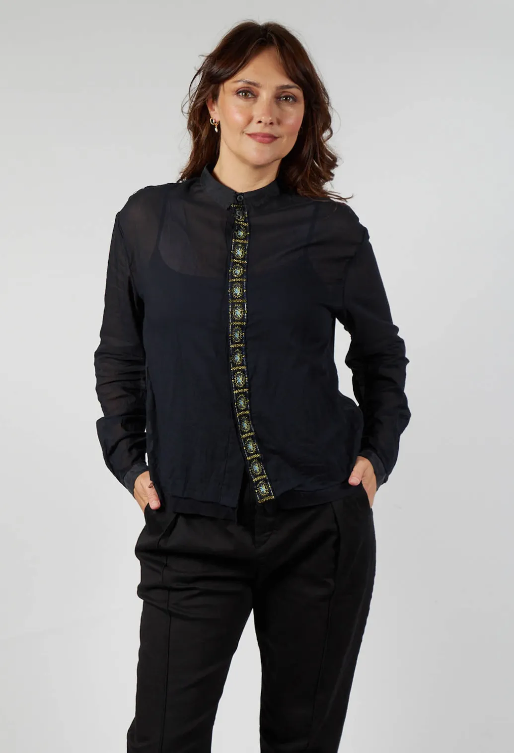 Silk Shirt in Dark Green