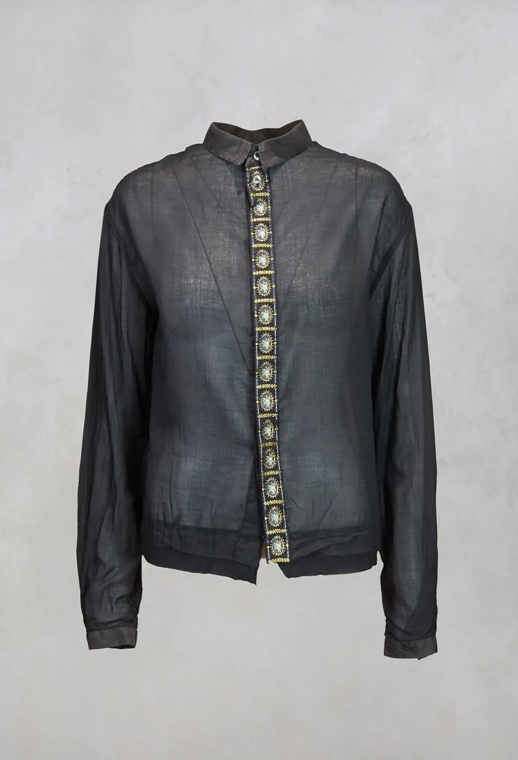 Silk Shirt in Dark Green