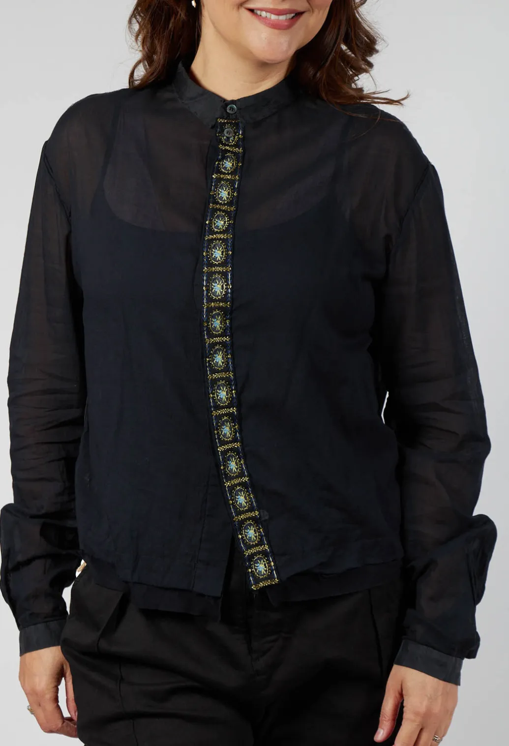 Silk Shirt in Dark Green