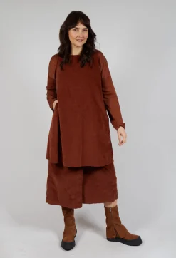 Silk T-Shirt in Rust
