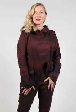 Single Button Jacket  Rust Print
