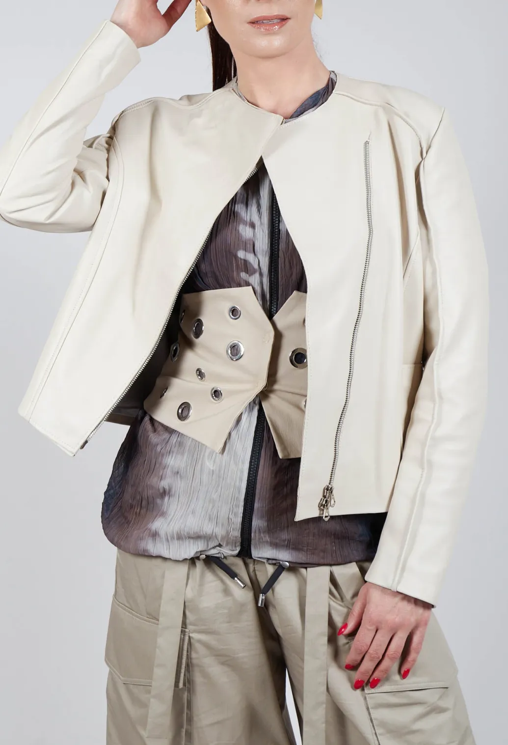 Sinister Pelle Jacket in Sabbia