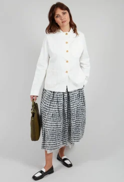 Skirt Print Jnes in Navy Sticks
