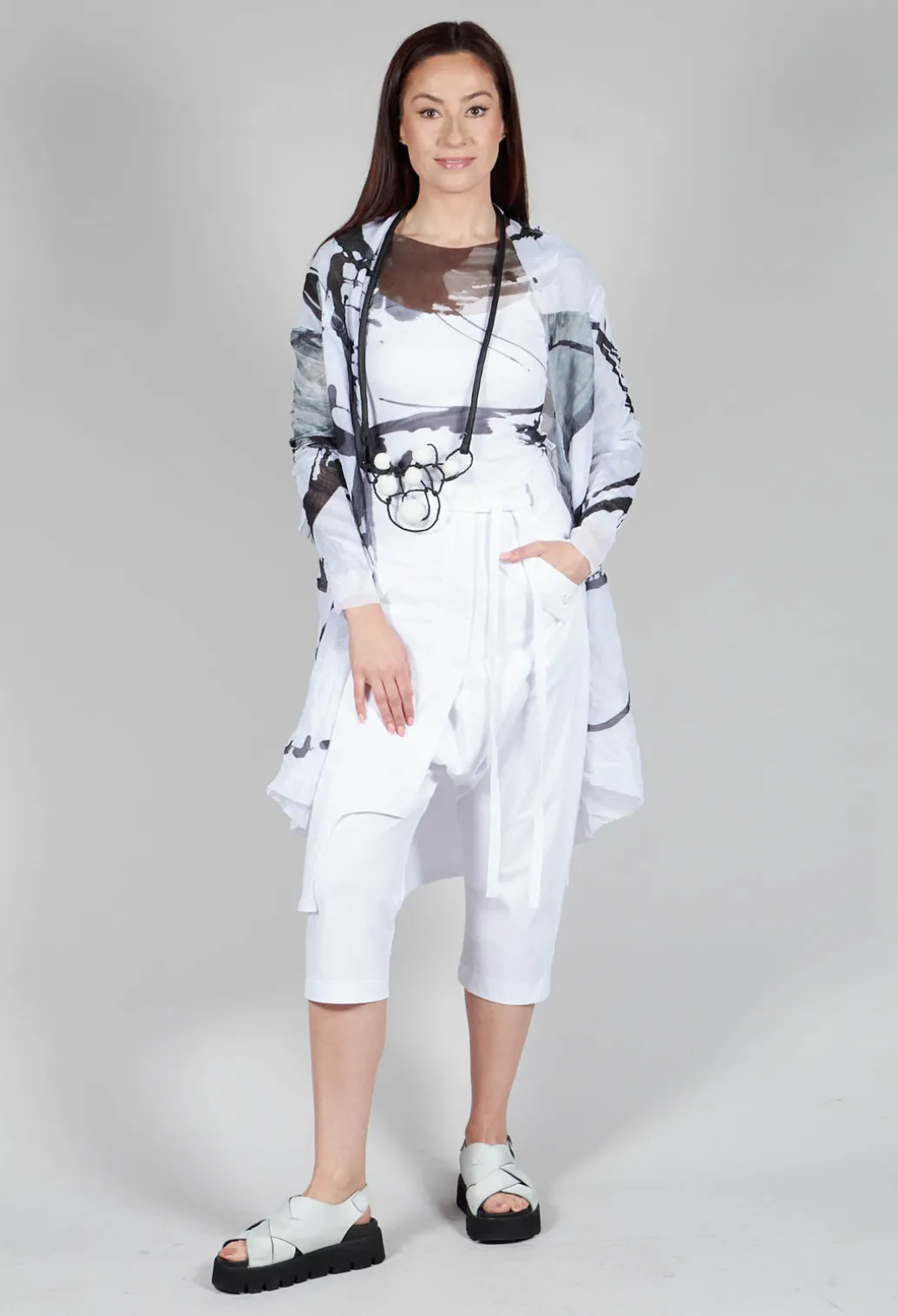 Skirt Trousers in White