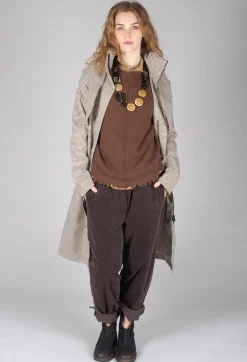 Skyet Coat in Beige Check