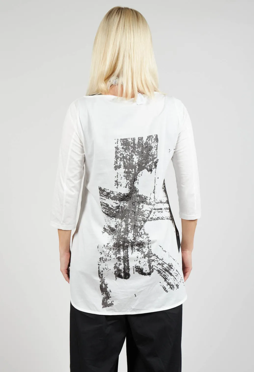 3/4 Sleeve T-Shirt in White
