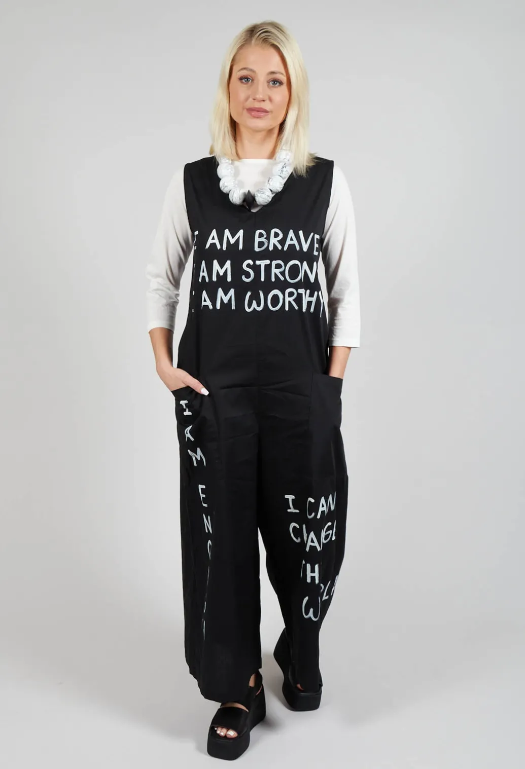 3/4 Sleeve T-Shirt in White