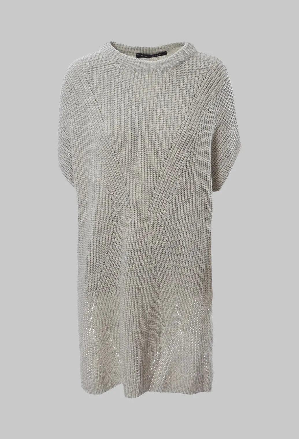 Sleeveless Chunky Jumper in Grafite Grey