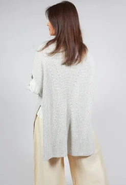 Sleeveless Chunky Jumper in Grafite Grey