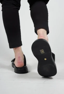 Sliders with Chunky Soles in Black