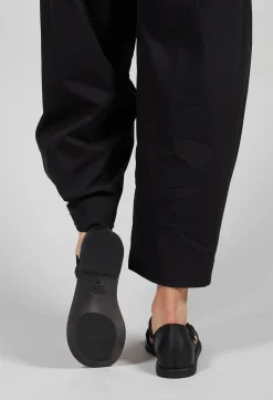Slim Strap Sandals in Gasoline Nero