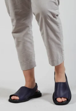 Slingback Slip On Sandals in Gasoline Indaco