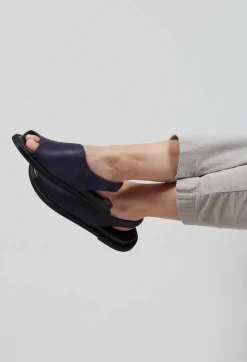 Slingback Slip On Sandals in Gasoline Indaco