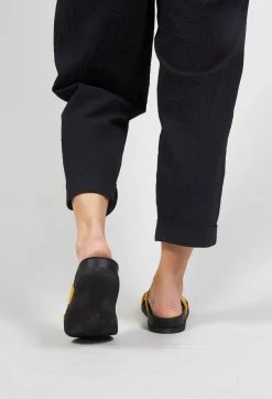 Slip on Sandal in Gasoline Zafferano
