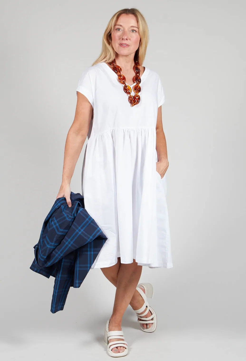 Smock Dress in Bianco