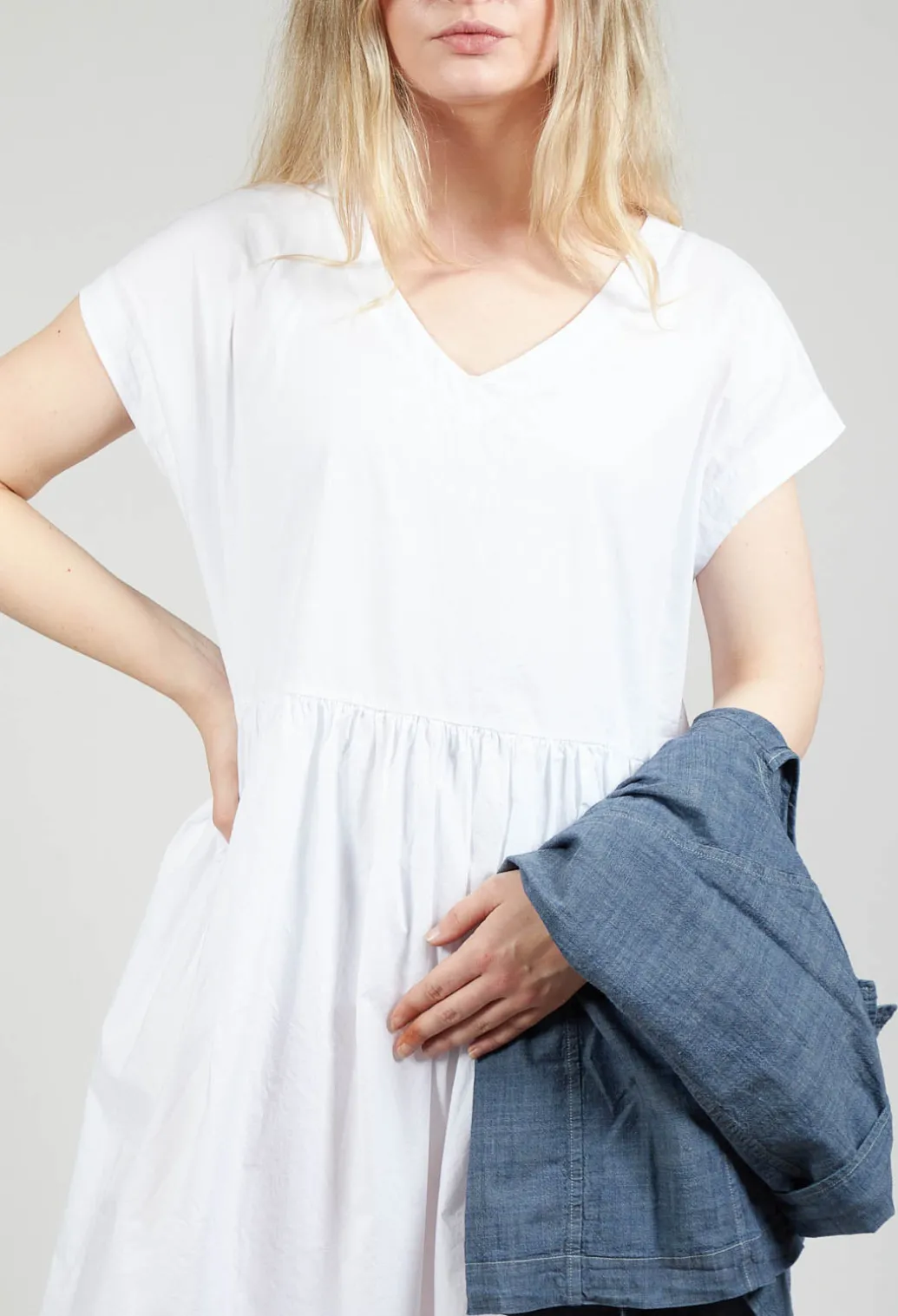 Smock Dress in Bianco