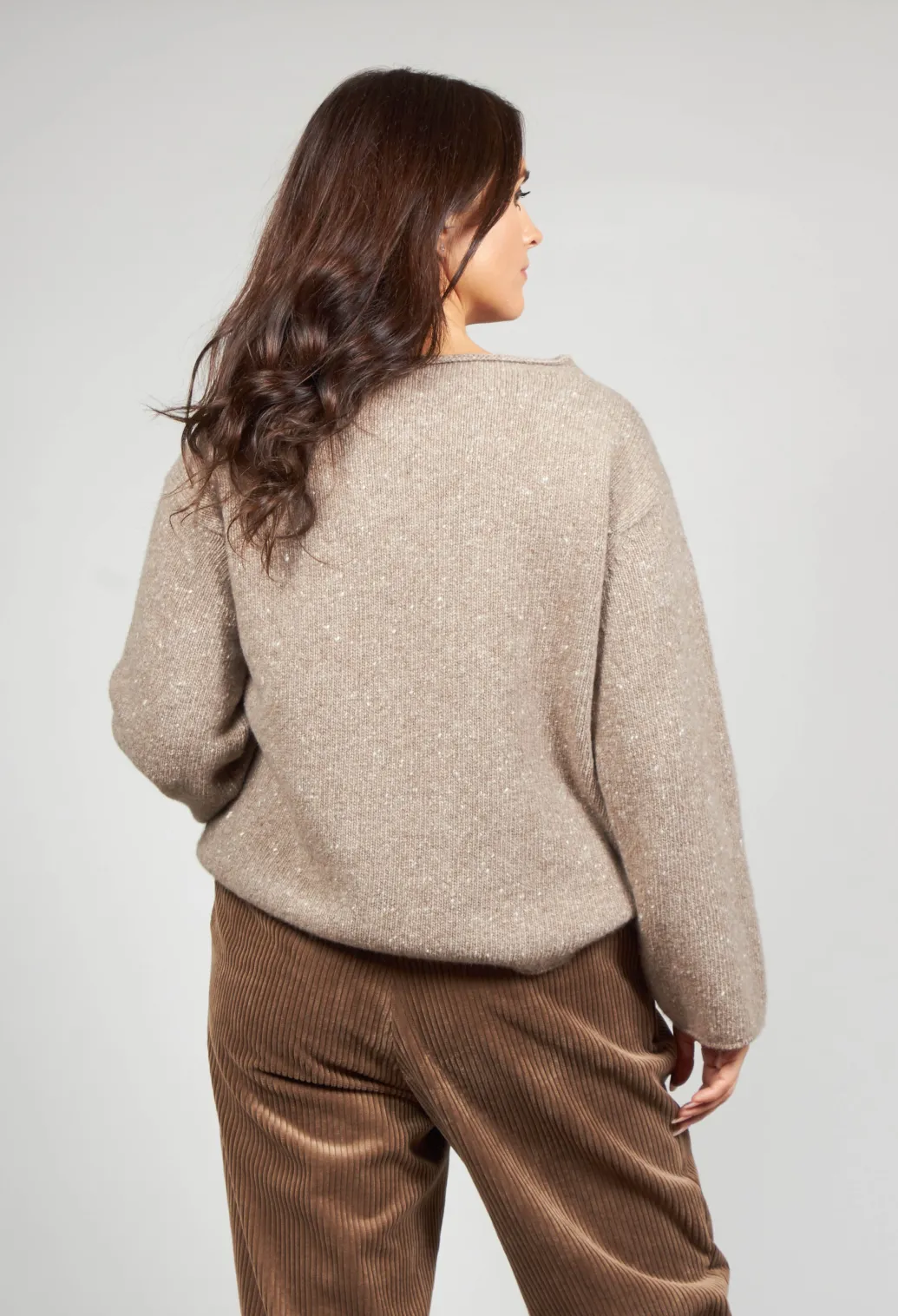 Somerset Cashmere Blend Jumper in Latte