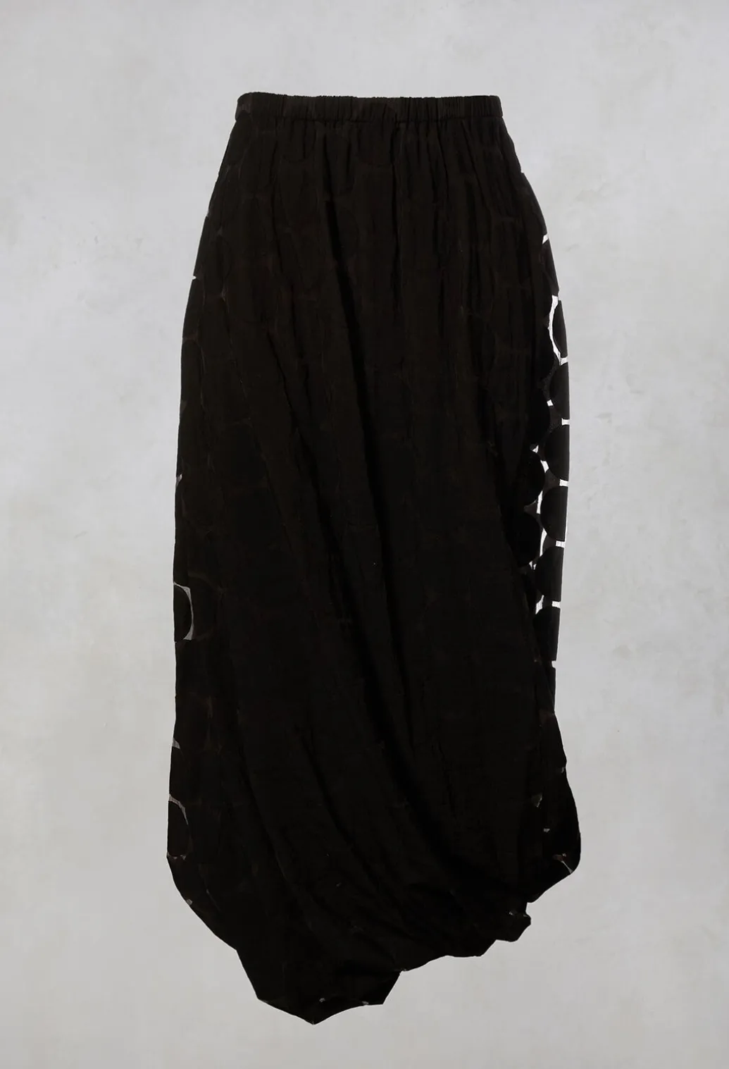 Spot Sheer Bubble Skirt in Black