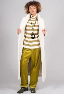 Straight Leg Ribbed Trouser in Cedro