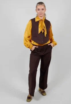 Straight Leg Trousers with Feature Hems in Java