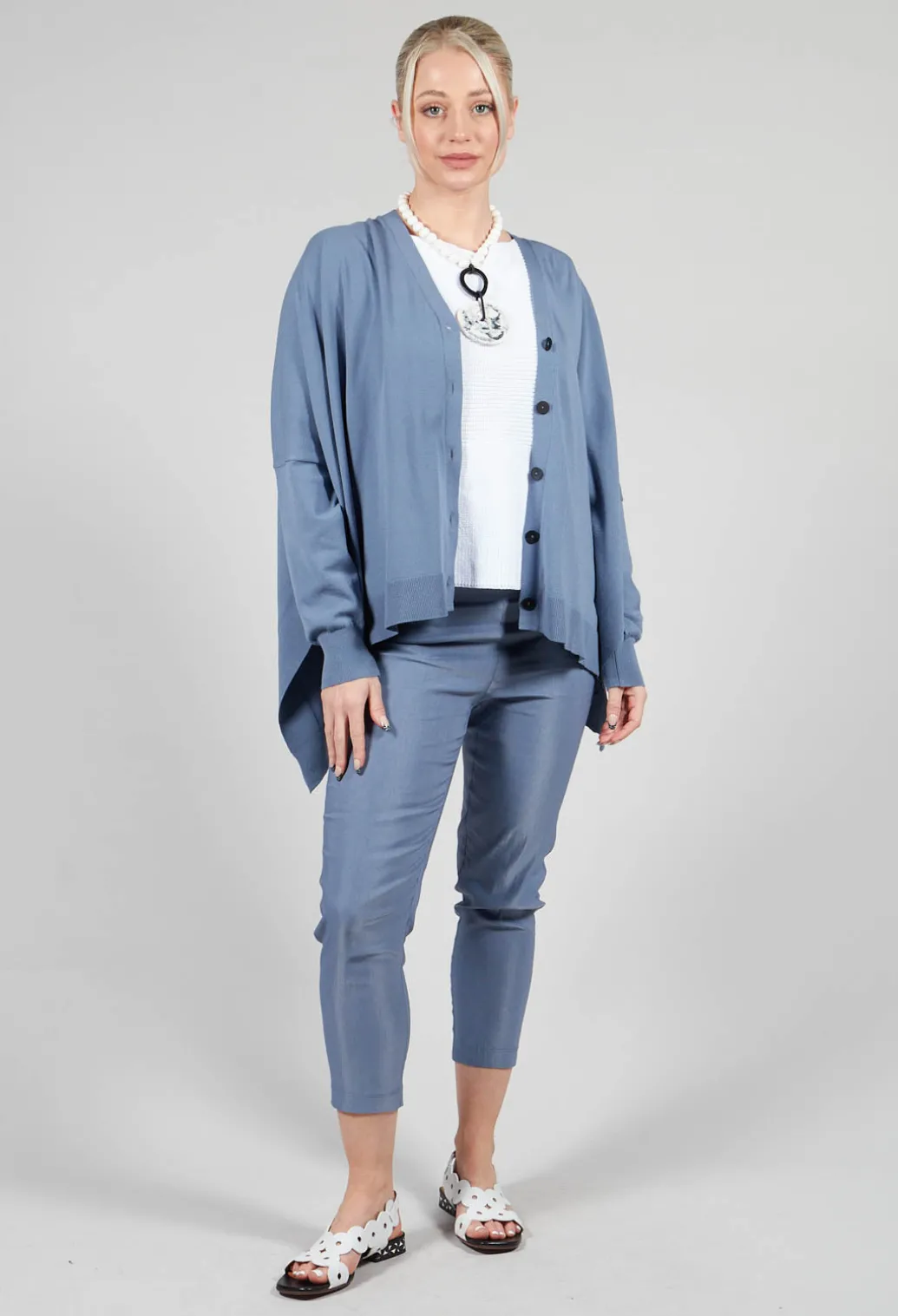 Straight Leggings in Steel Blue