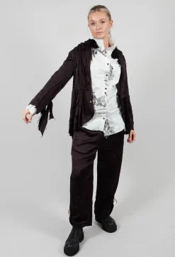 String Cuff Trousers in Black