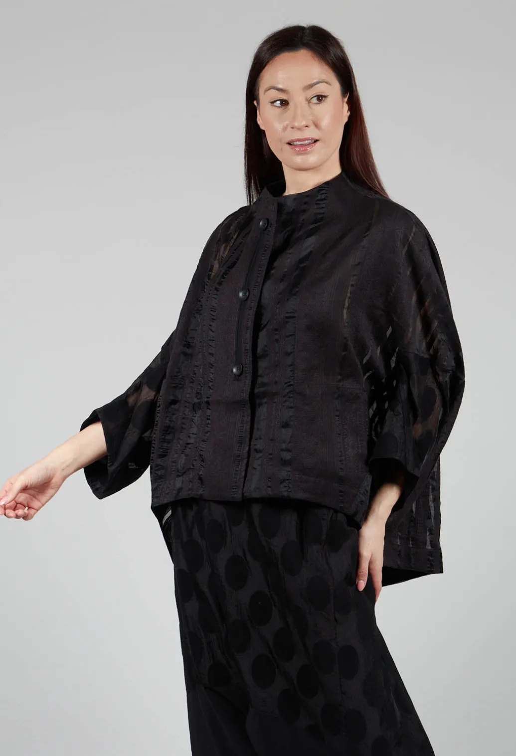 Stripe Jacket in Black
