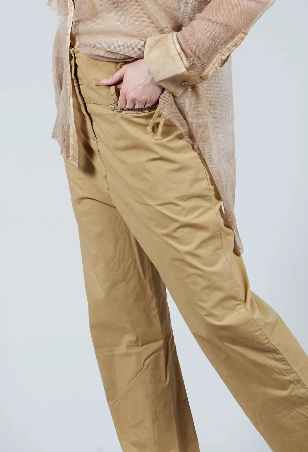 Studded Trousers in Khaki