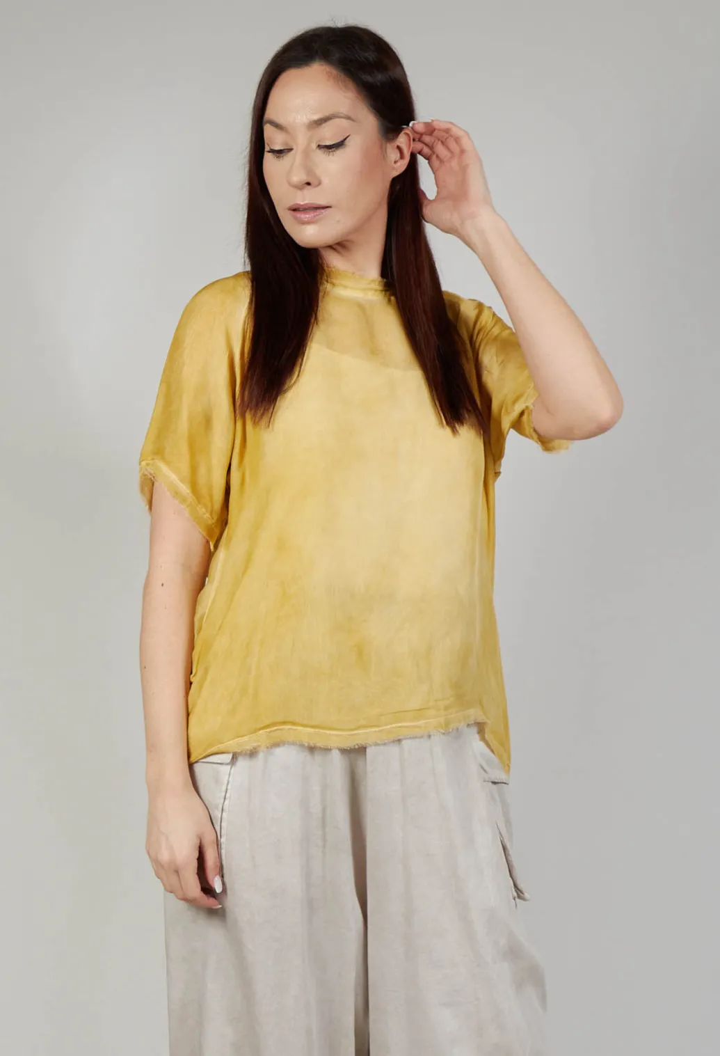 T Shirt in Tinto Freddo Gold
