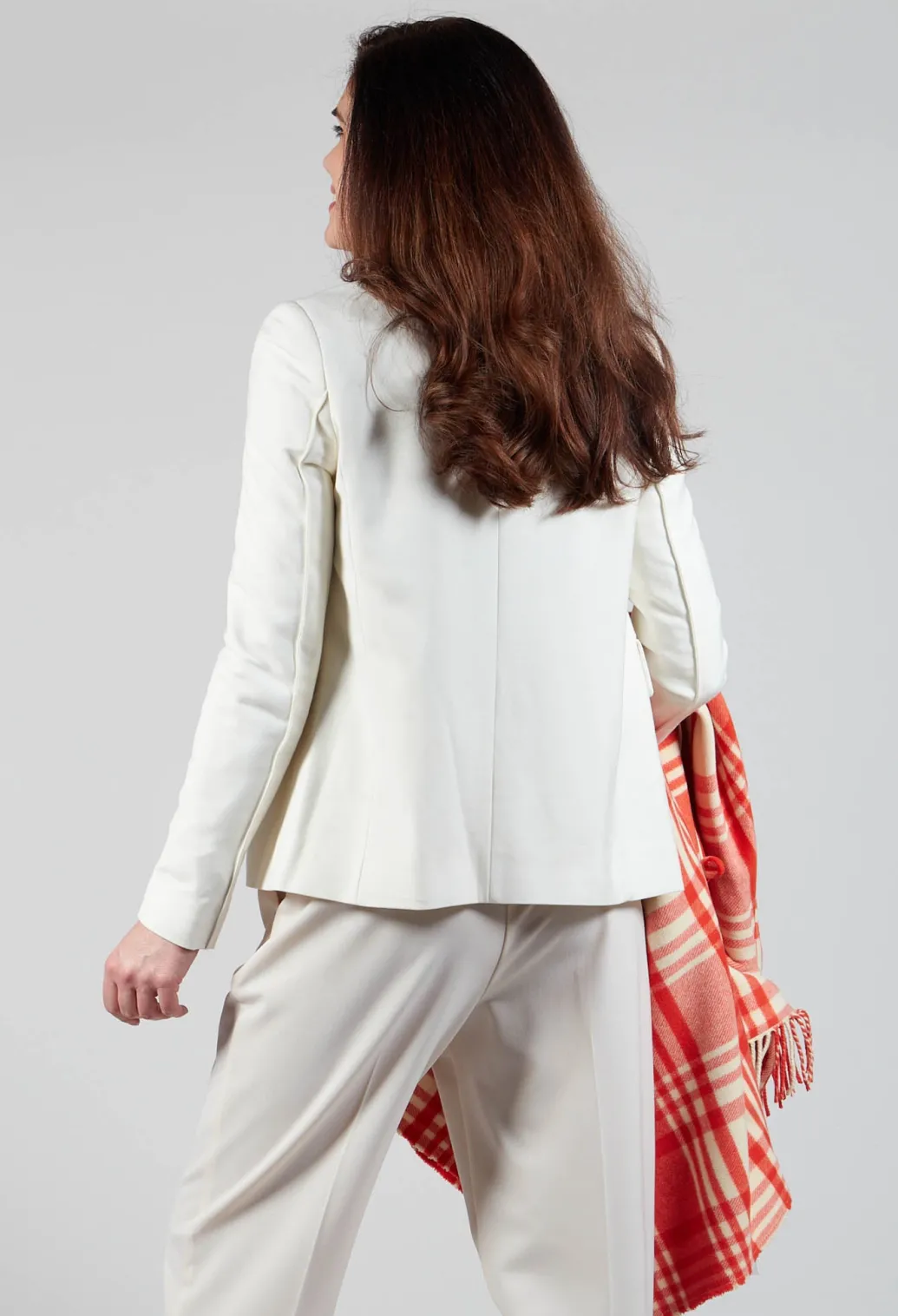 Tailored Blazer in Prehnite Milk