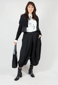 Tailored Dropcrotch Trousers in Black
