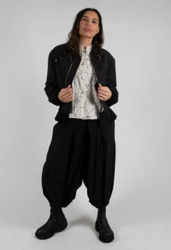 Tailored Dropcrotch Trousers in Black