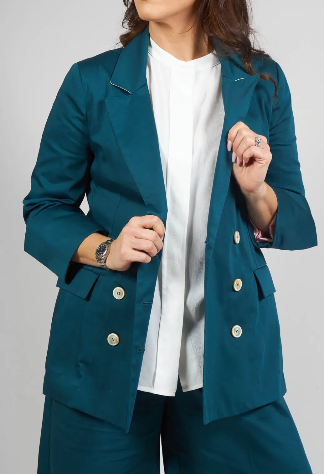 Tailored Jacket in Poseidon Green