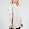 Tailored Shirt with Contrast Piping in Stone