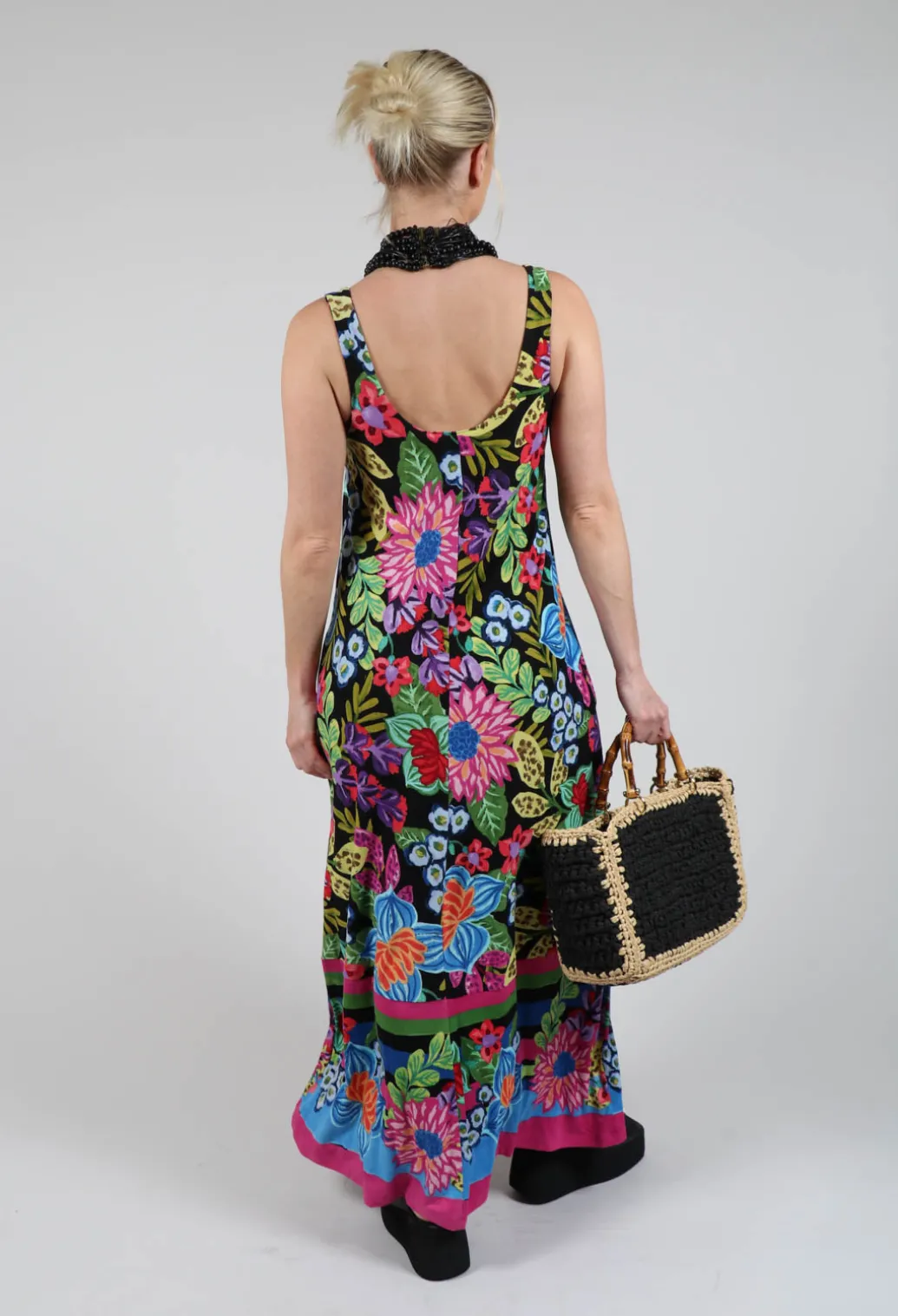 Tayana Dress in Black Floral Print