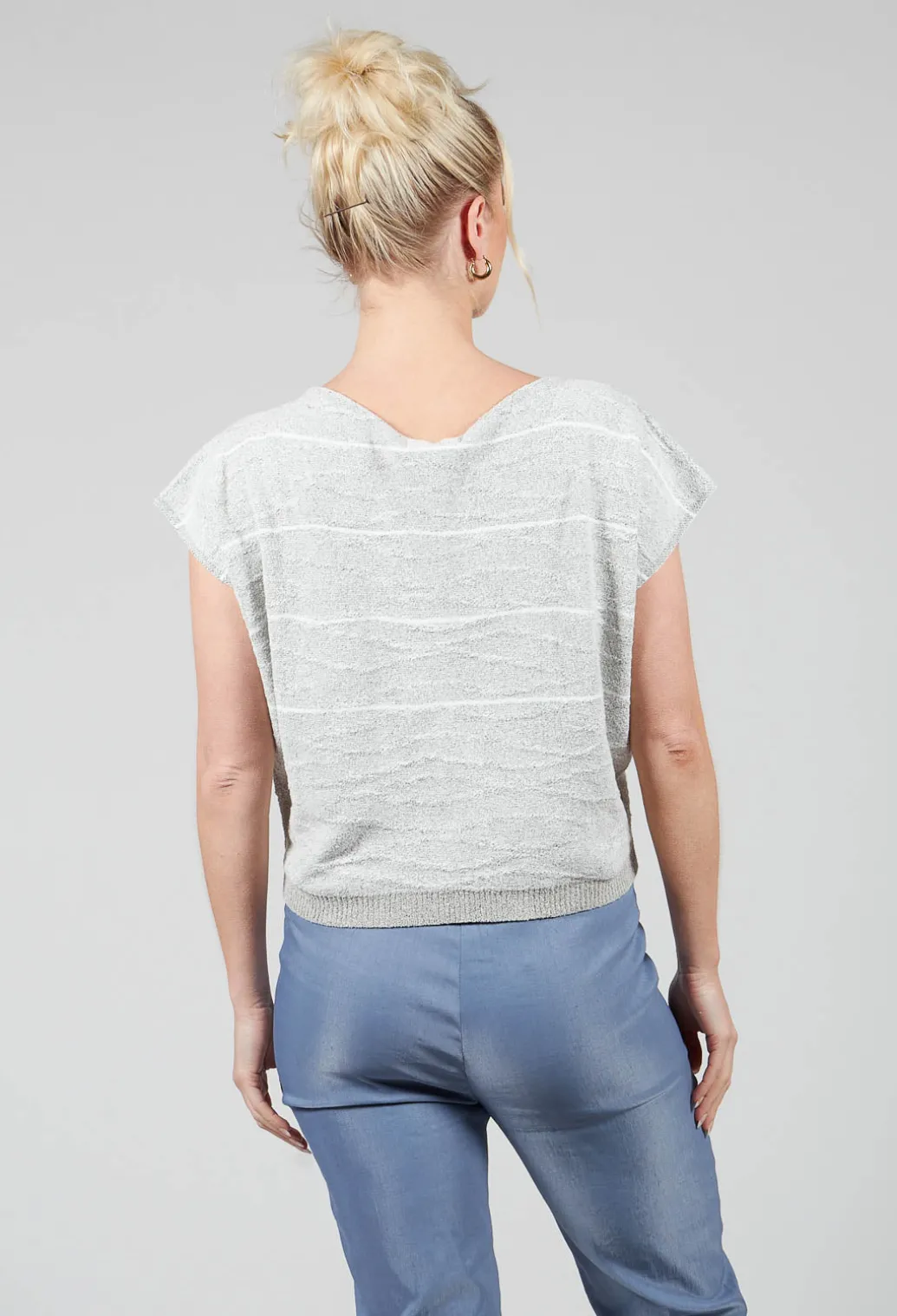 Textured Boxy Jumper in Mastic