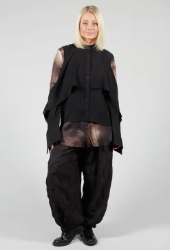 Tie Dye Long Sleeve Shirt in Multi Brown