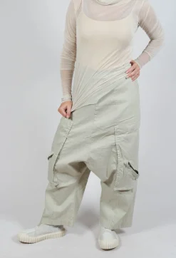 Trousers with Bleached Stitching in Eraser