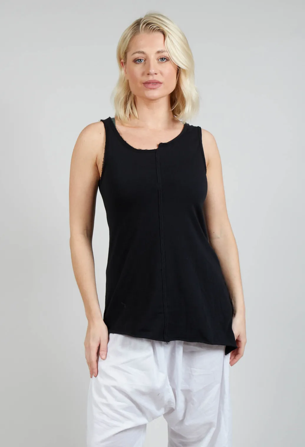 T-Shirt Overlay Top in Black