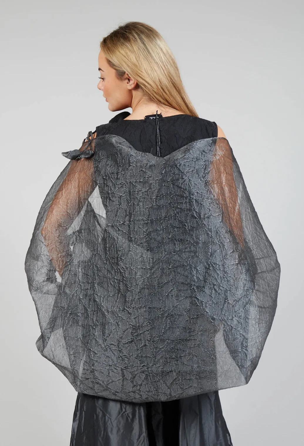 Tulle Shawl in Silver